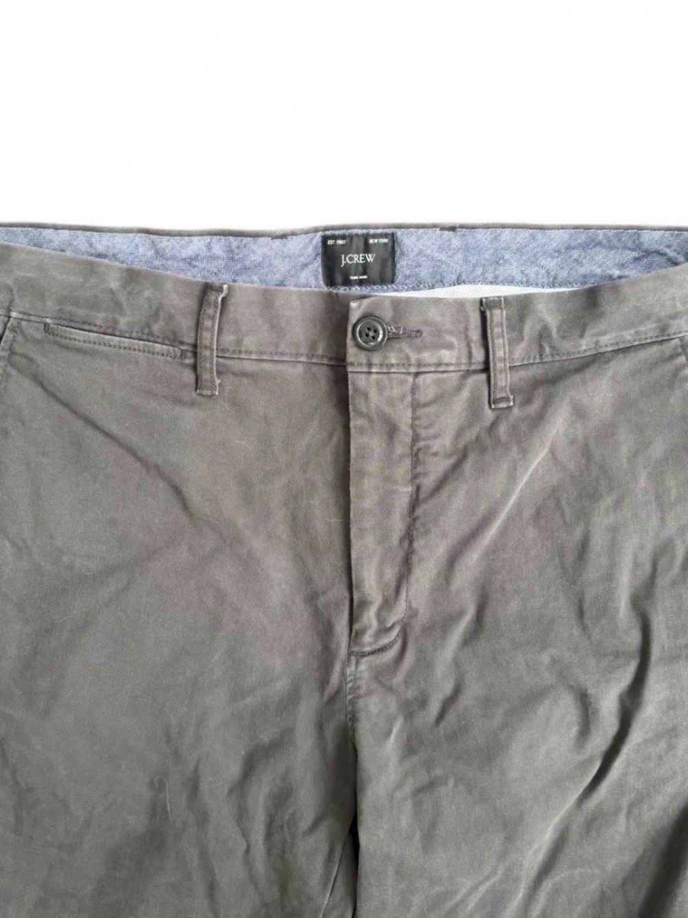 J. Crew Men's Slate Gray Cotton Chinos